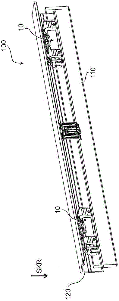 Roller carriage for the reception of a sliding door with a height adjusting device