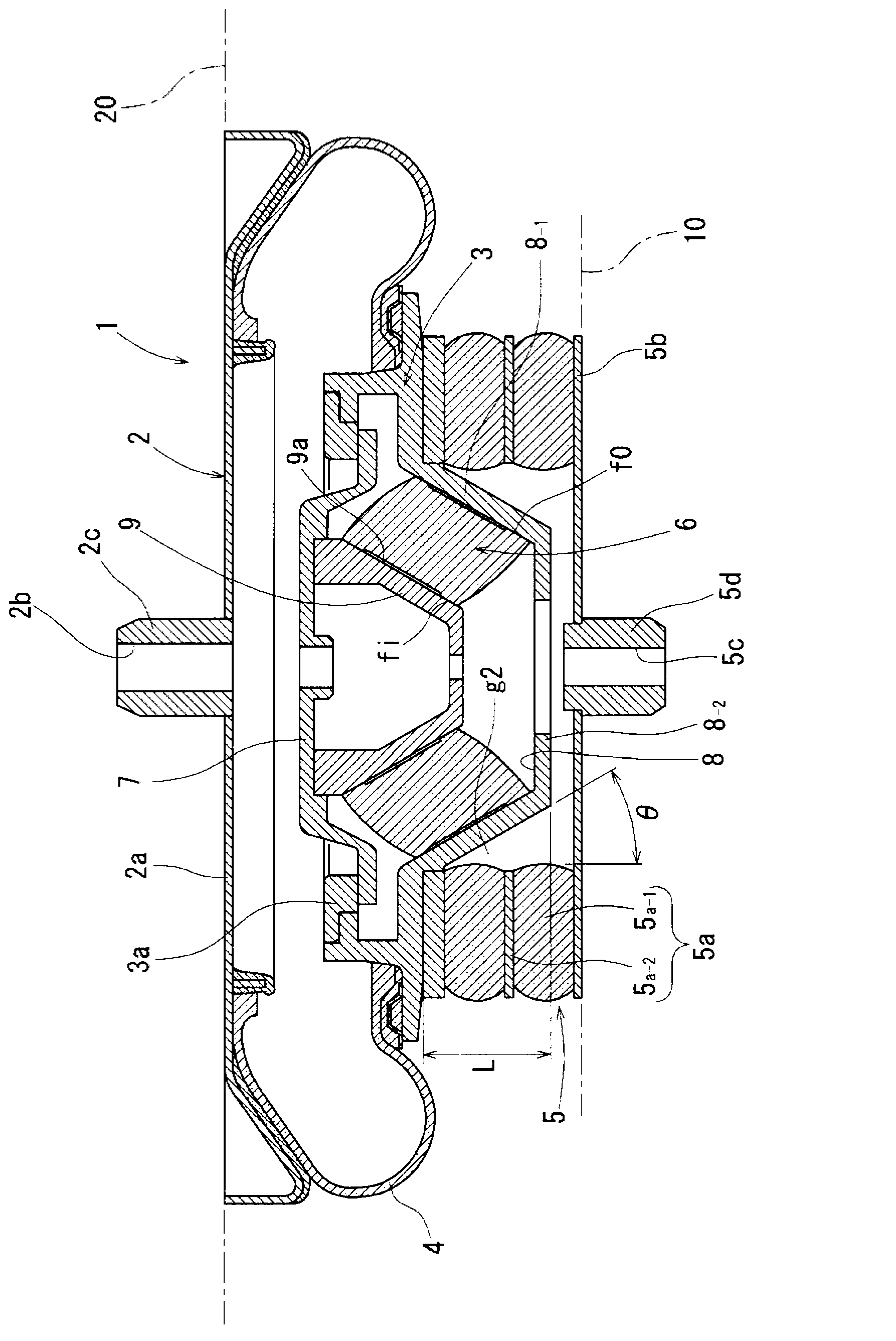 Air spring for vehicle and bogie using same