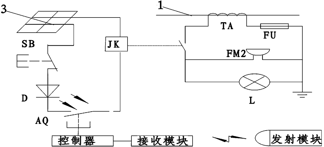 An acousto-optic wireless high voltage detection device