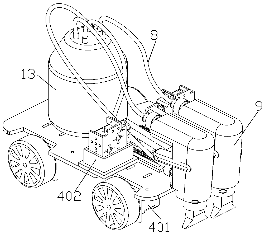 Automatic line marking trolley for urban road line