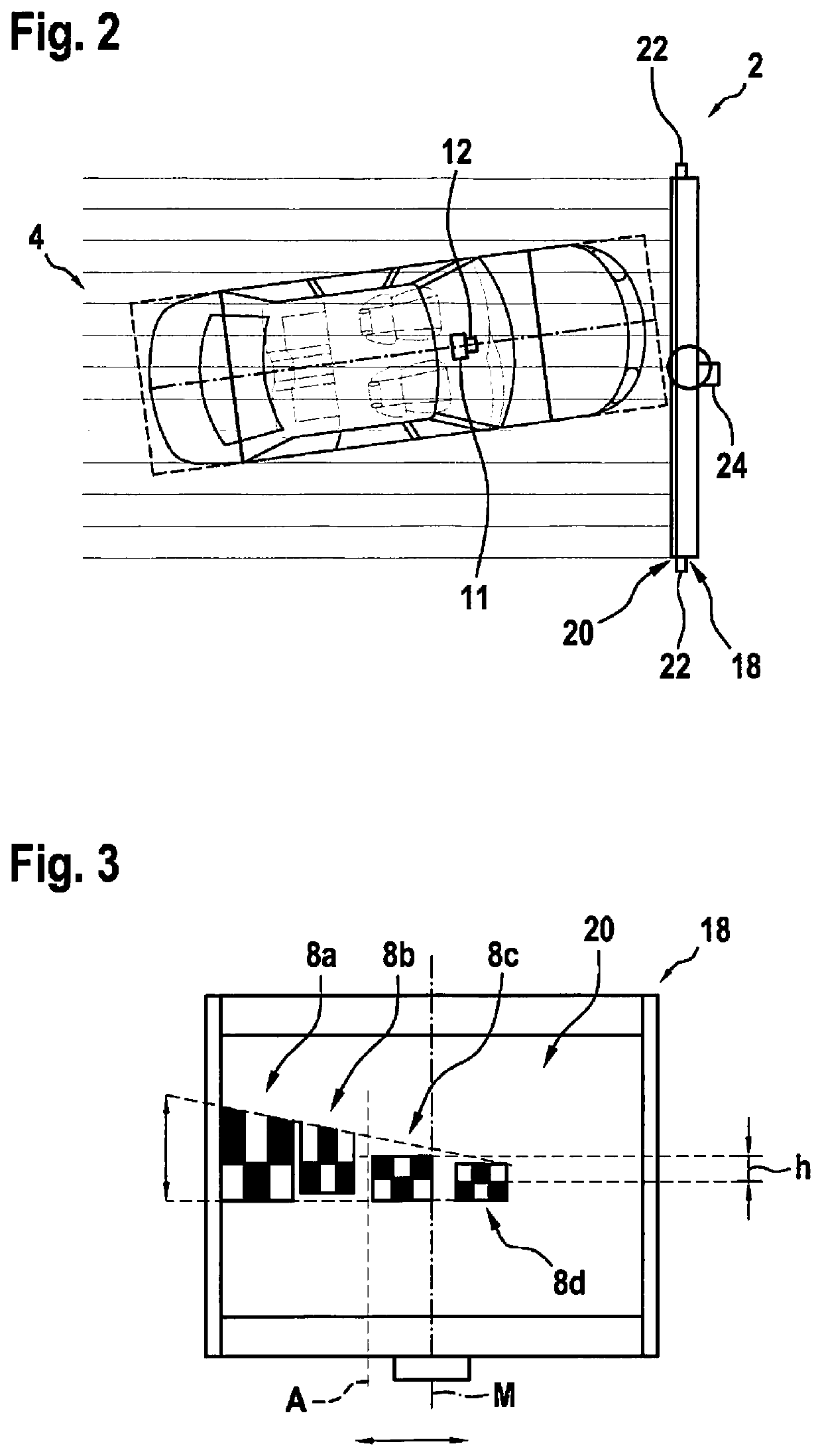 Device and method for calibrating vehicle assistance systems