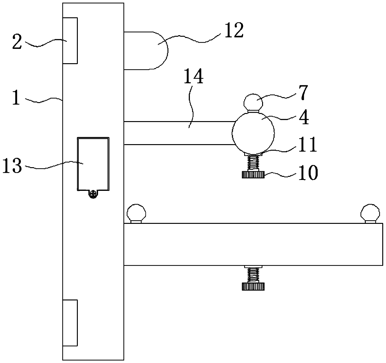 Attached lifting scaffold detection device