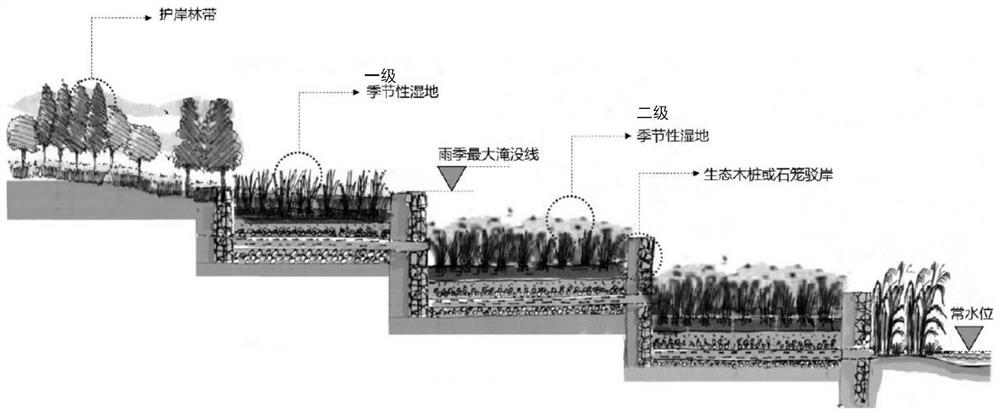 Multistage plaque filtering wetland system designed for degenerated wetland of Luagu lake meadow sea