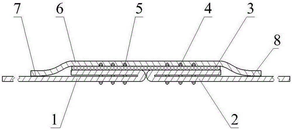 A common high-strength fiber-reinforced membrane sealing butt joint structure for high-altitude airships