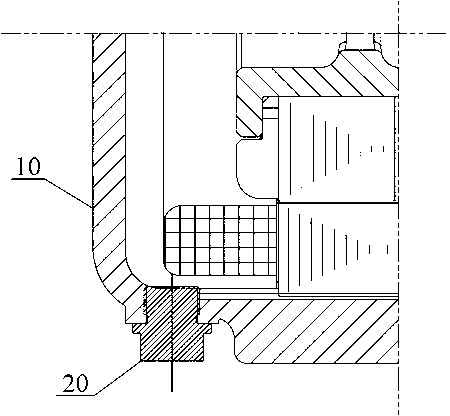 One-way water-discharging two-way gas-guiding valve used for automatic water discharging of motor shell