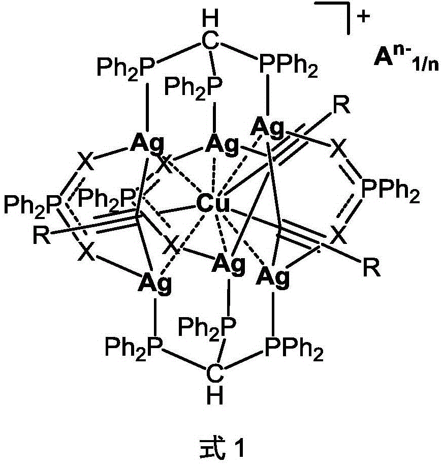 Ionic type phosphorescent Ag6Cu complex and its preparation method and use