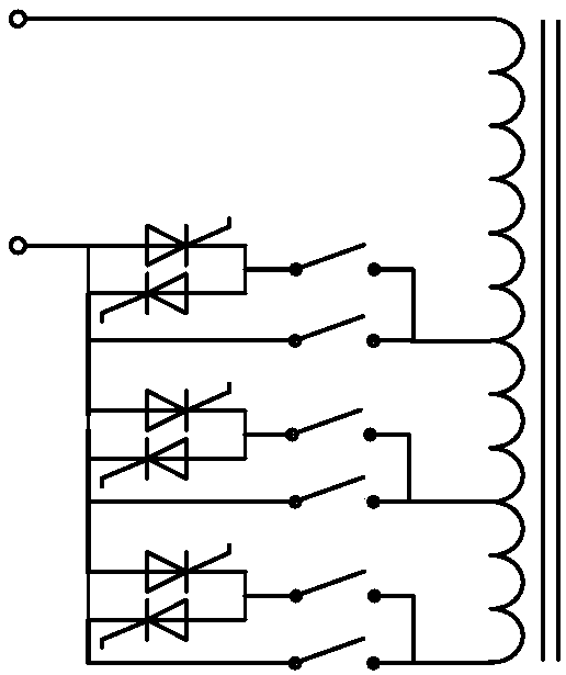 Voltage regulation tap switch and usage method of voltage regulation tap switch