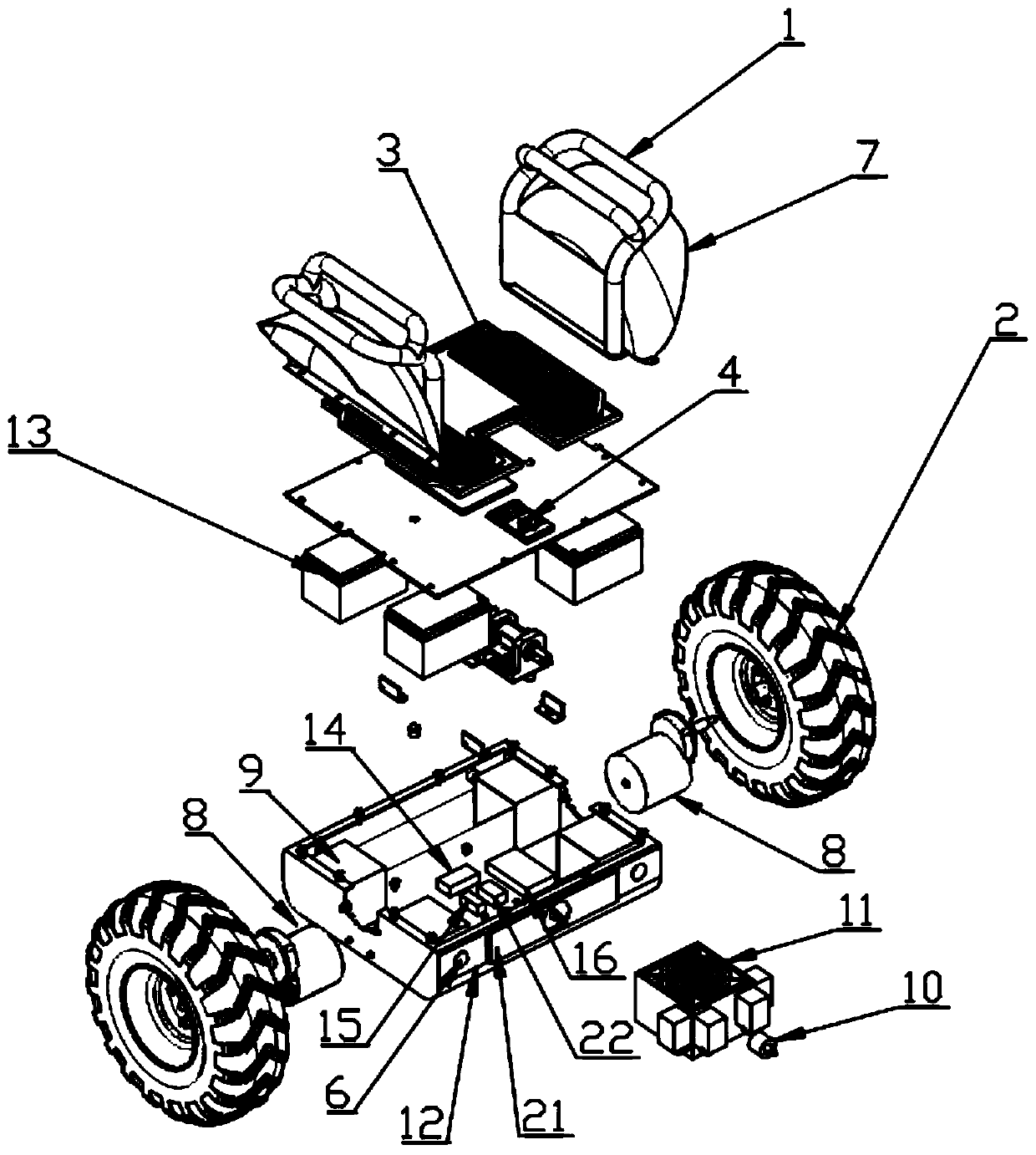 Two-wheel self-balancing trolley