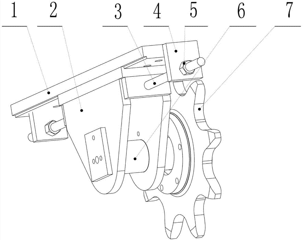 A conveyor chain tensioner