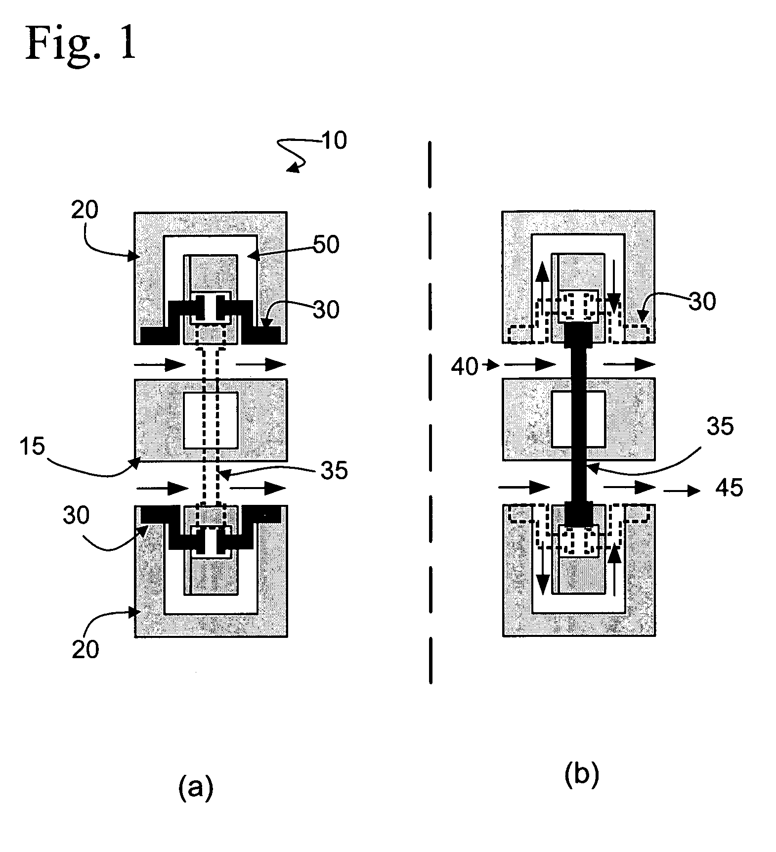 Microelectromechanical slow-wave phase shifter device and method