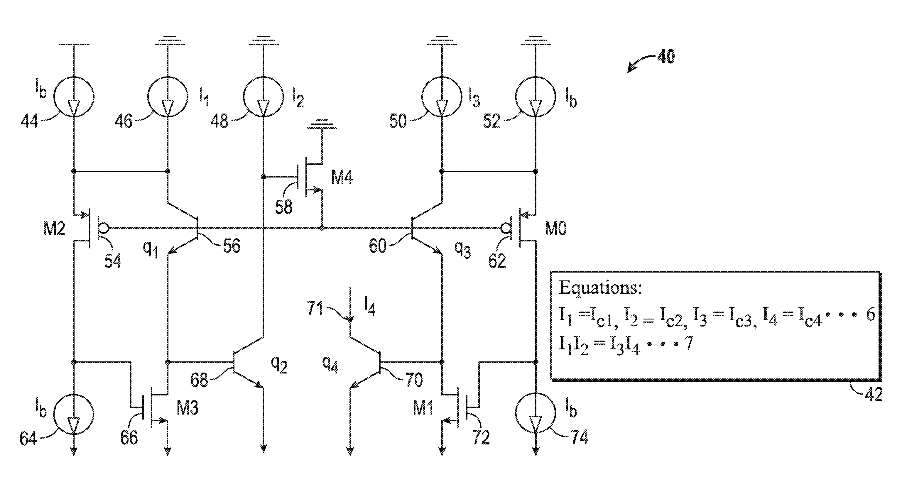 High accuracy bipolar current multiplier with base current compensation
