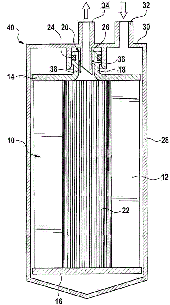 Filter element with at least one opening