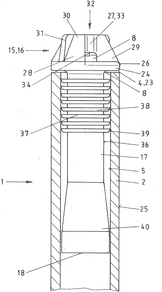 Anchor with separate mixing and discharge heads