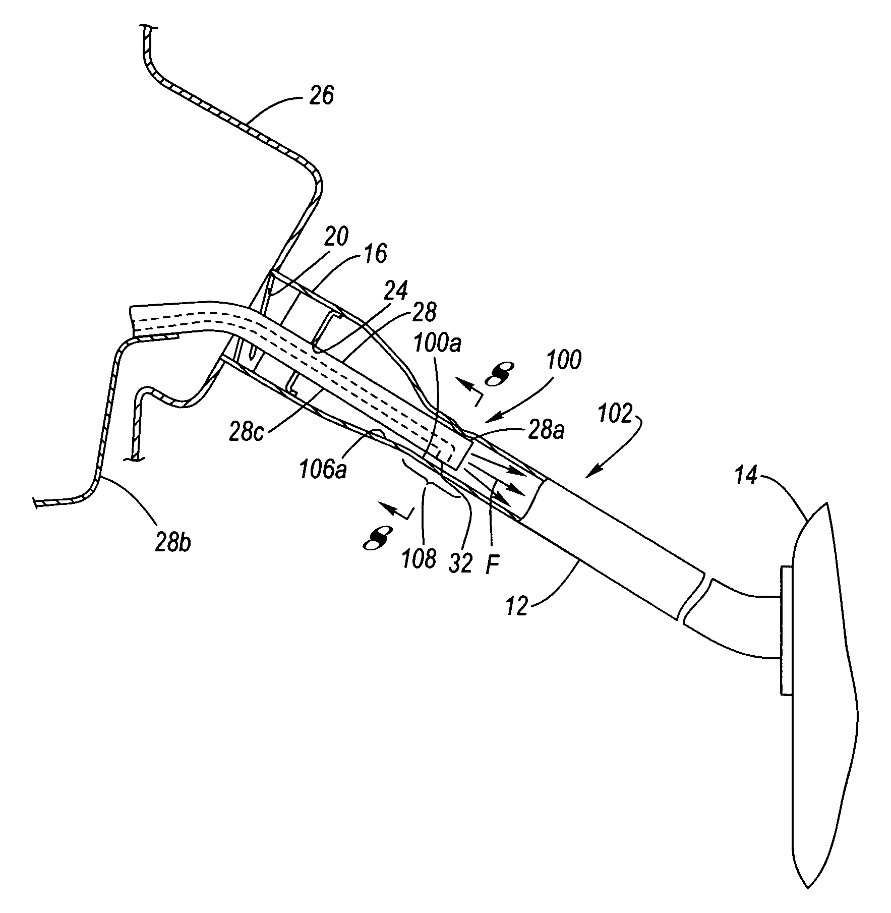 Motor vehicle fuel filler pipe having fuel pump nozzle locating dimples