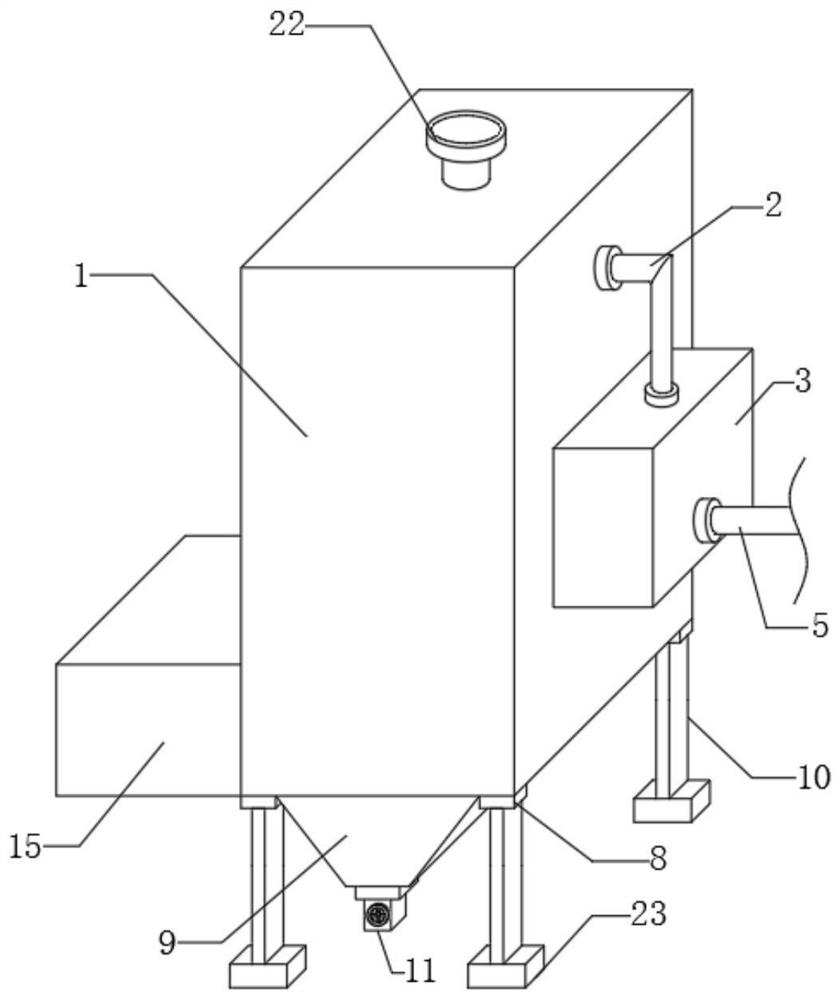 Degassing device suitable for different materials