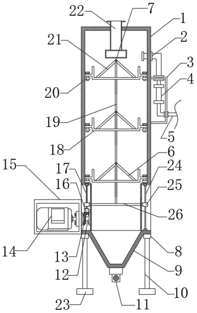 Degassing device suitable for different materials