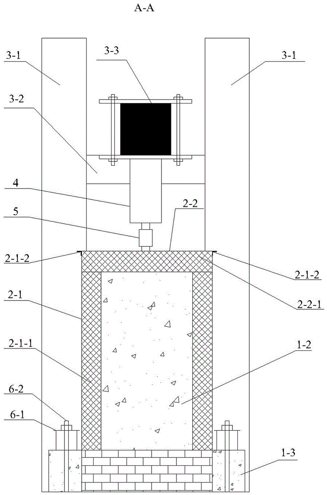 Shear wall fire exposure testing device under vertical load effect