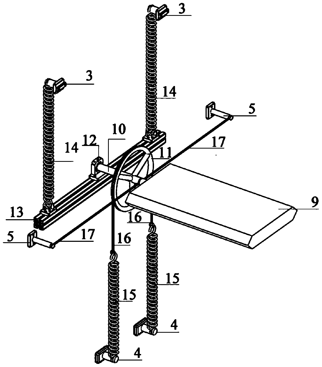 Vertical-torsion coupled large-amplitude free vibration wind tunnel experiment system