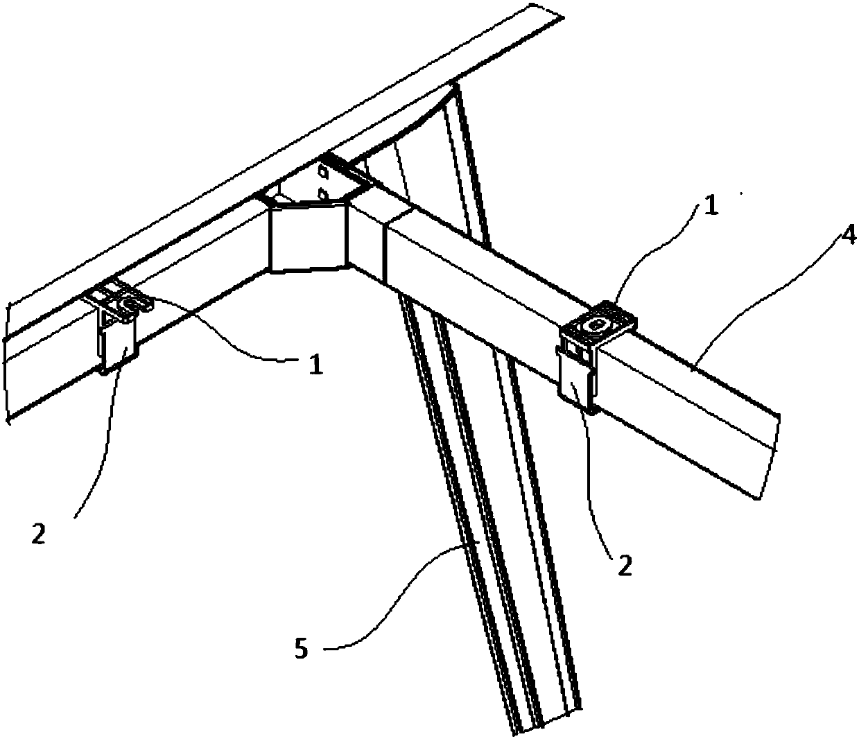 Office table with lower tabletop connecting pieces