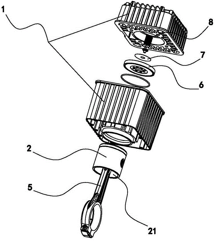 Air compression device and air compressor