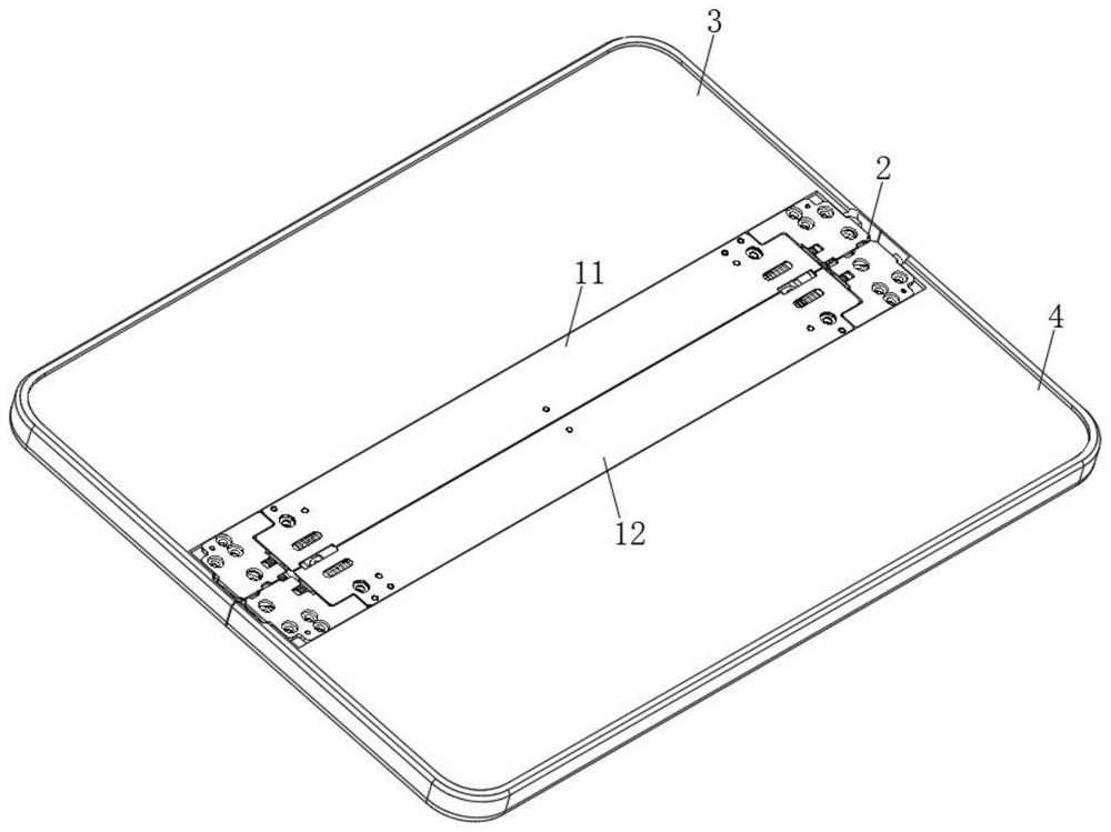 Inner folding hinge applied to mobile terminal and terminal equipment