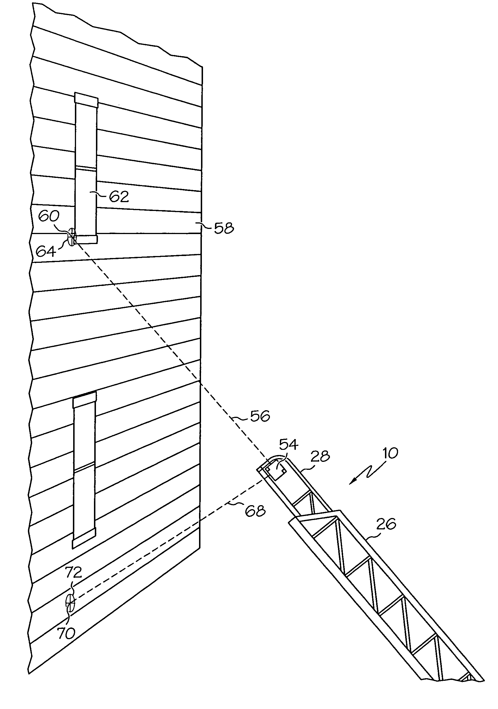 Laser-guided positioning device