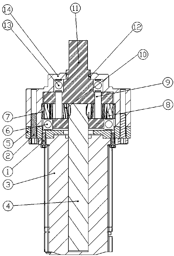 Servomotor-speed reduction integrated mechanism