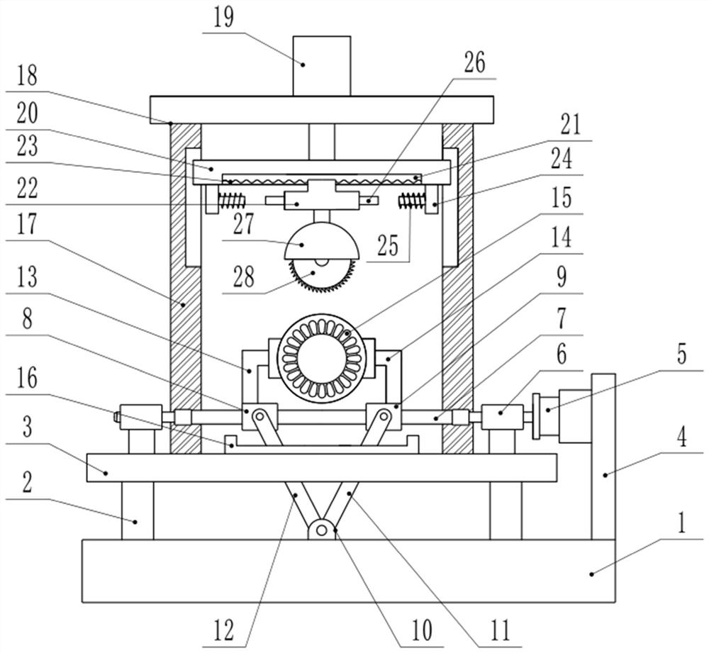 A double-cross-flow air-conditioning motor scrapped stator assembly winding recovery device