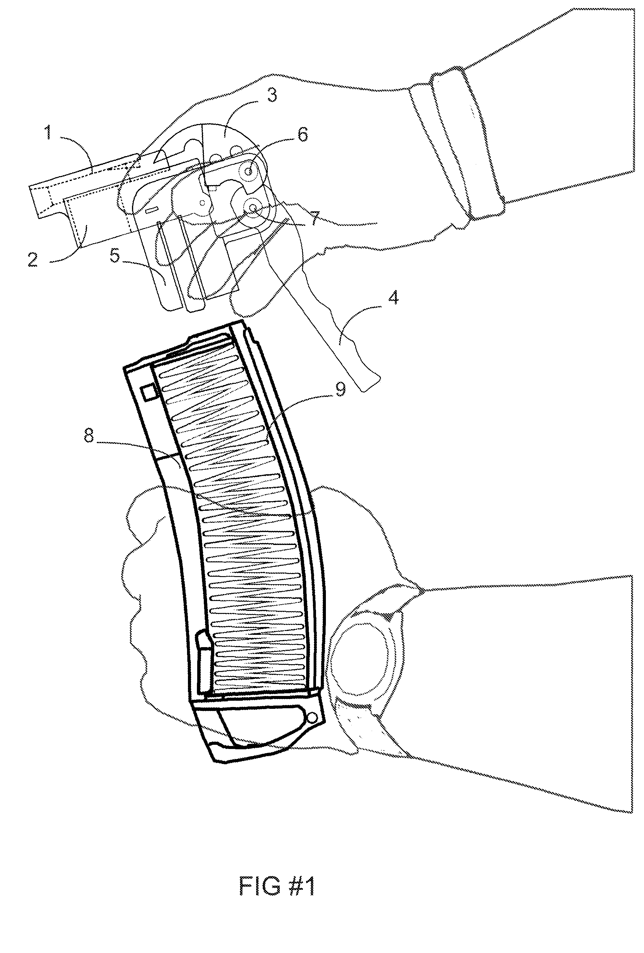 Magazine Loading Device for Loading Bullets or Cartridges into a Magazine