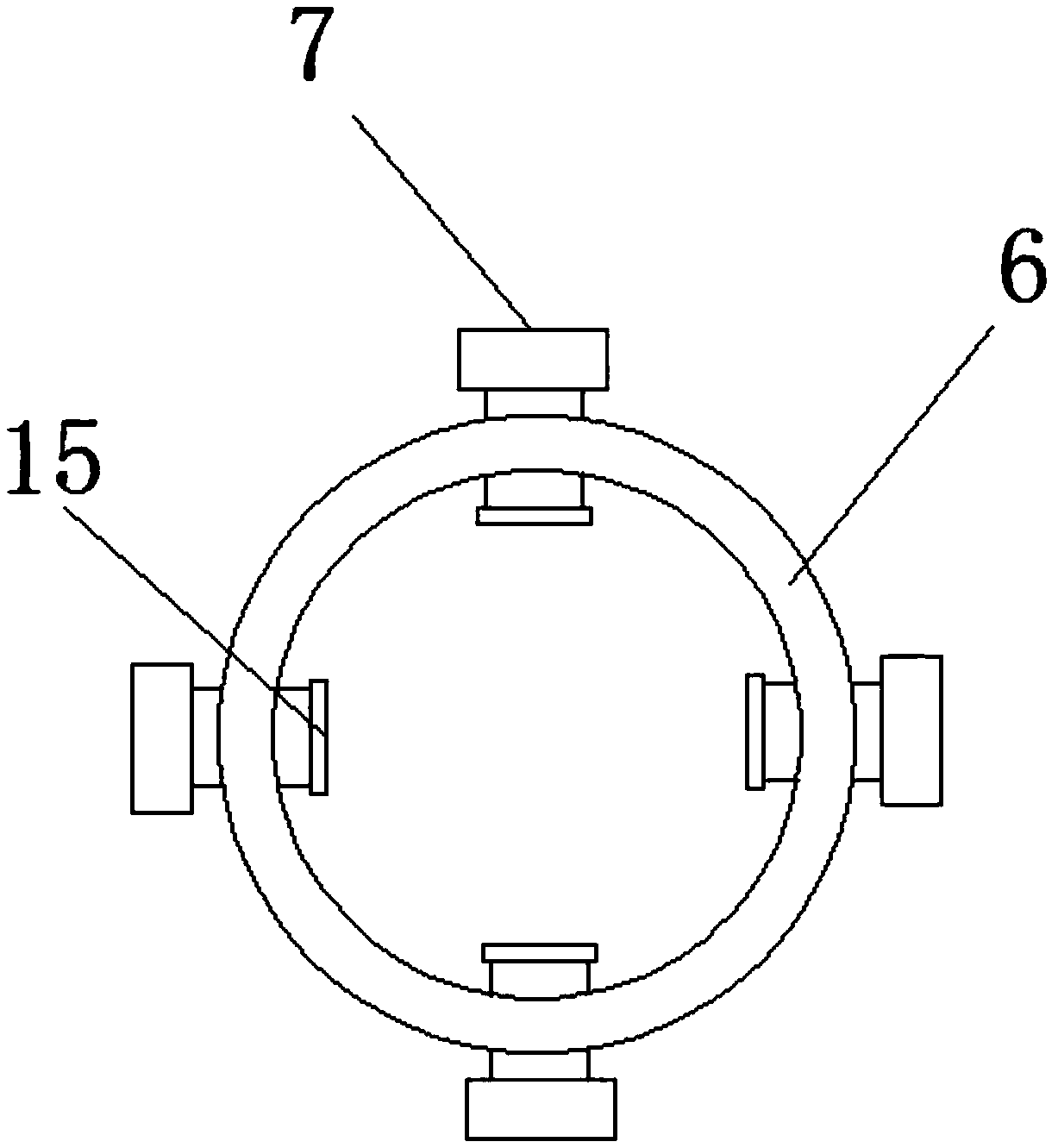 Limiting device for spring machining