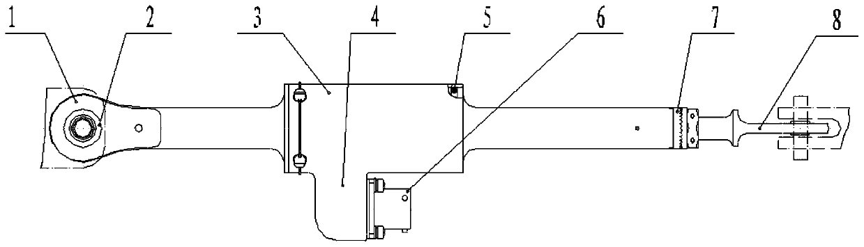 Aircraft pedal force sensor