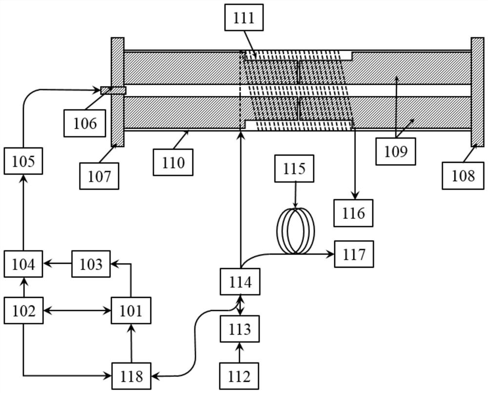 High-sensitivity optical fiber photoacoustic gas detection system and method