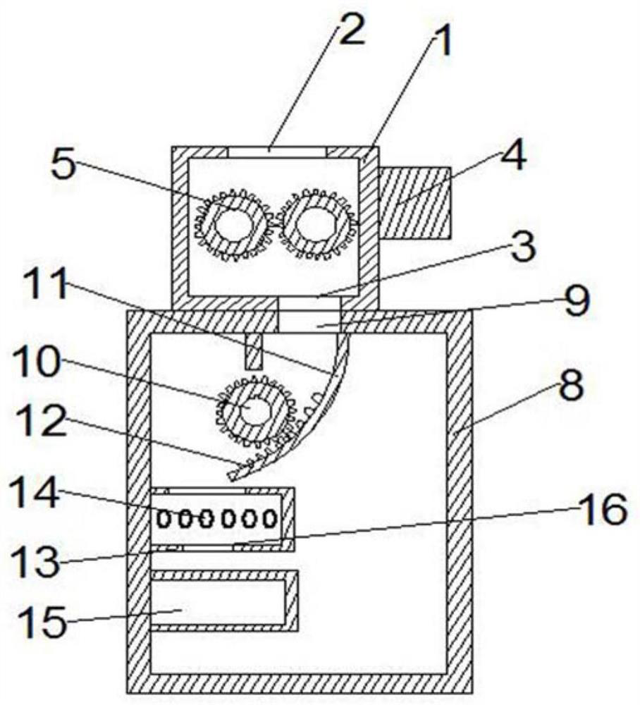 A sorting device for waste rubber