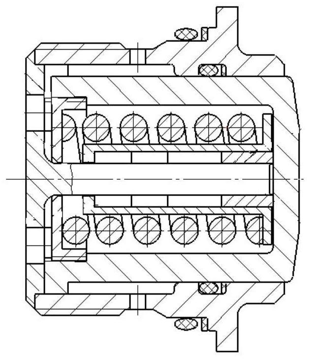 Expansion-pipe-type automatic gap-adjusting piston mechanism