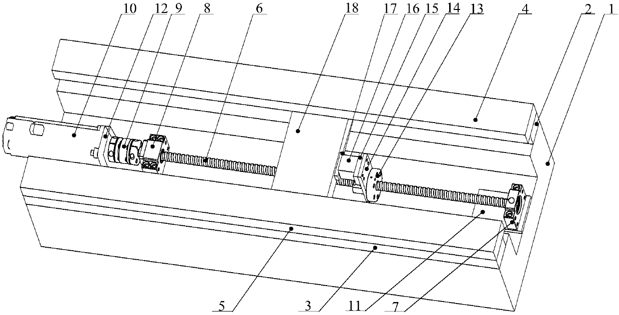 An ultra-precision low-speed ball screw linear feed device