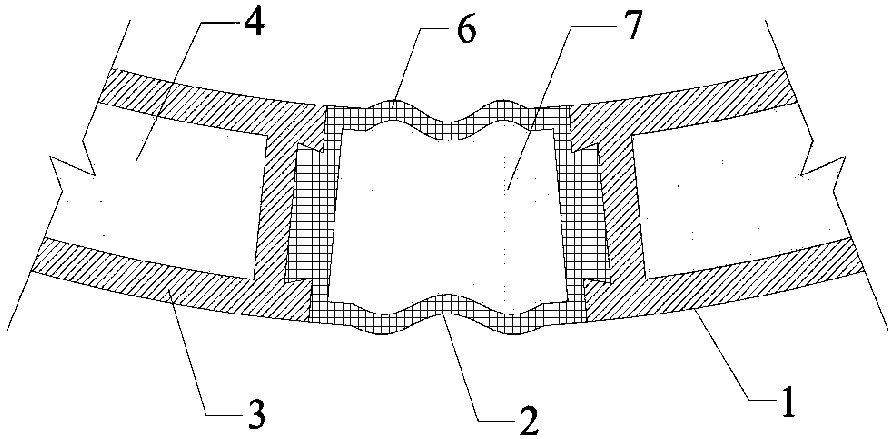 Hooping housing charging-type flexible yield lining and constructing method for tunnel supporting