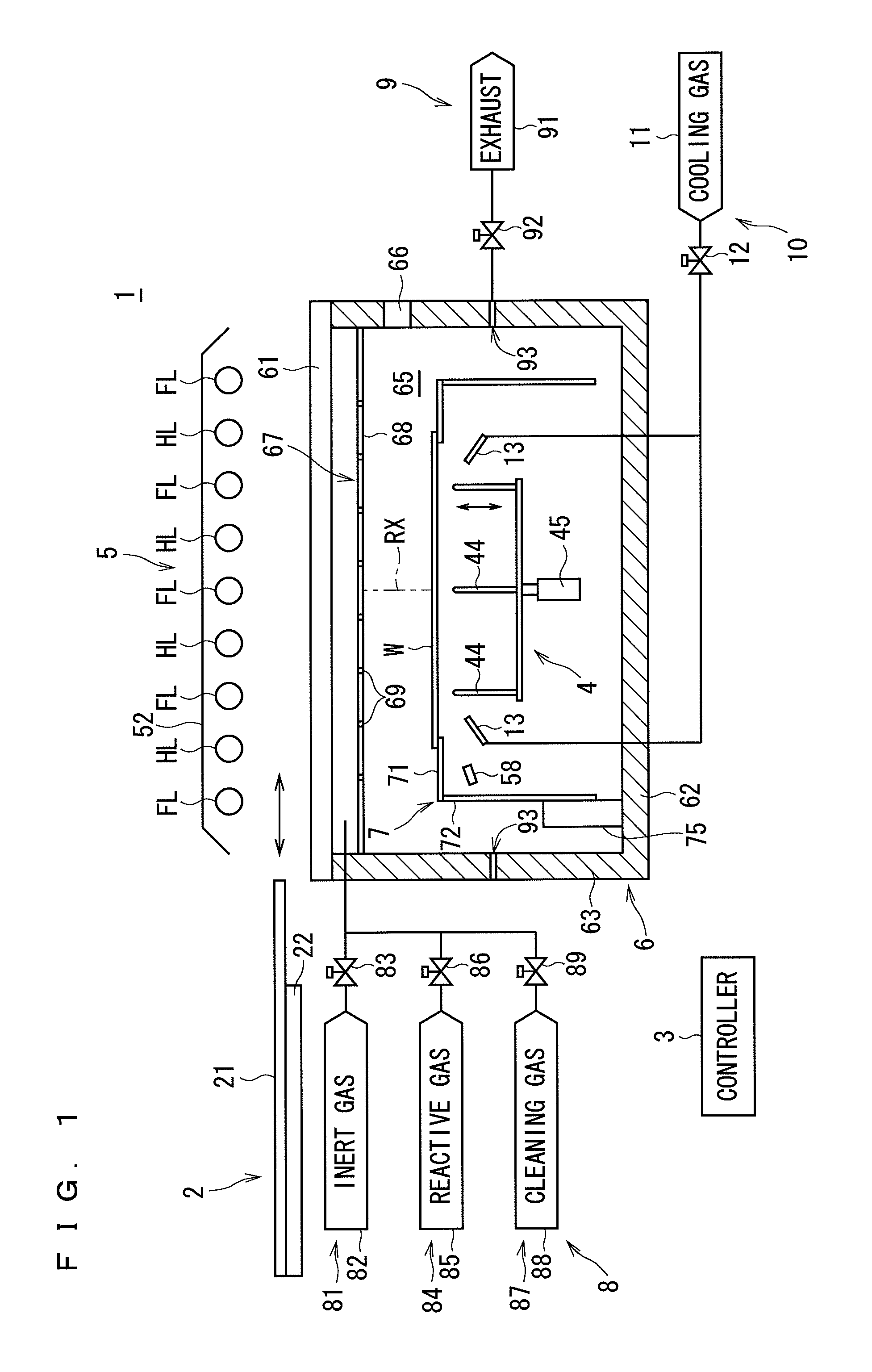 Apparatus for and method of heat-treating thin film on surface of substrate