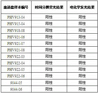 Antibody to hepatitis C virus time resolution detection kit and preparation method thereof