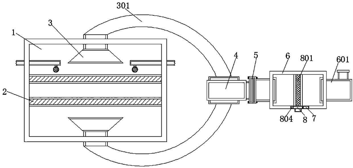 Dust removing device for two surfaces of textile machine for flax textile processing