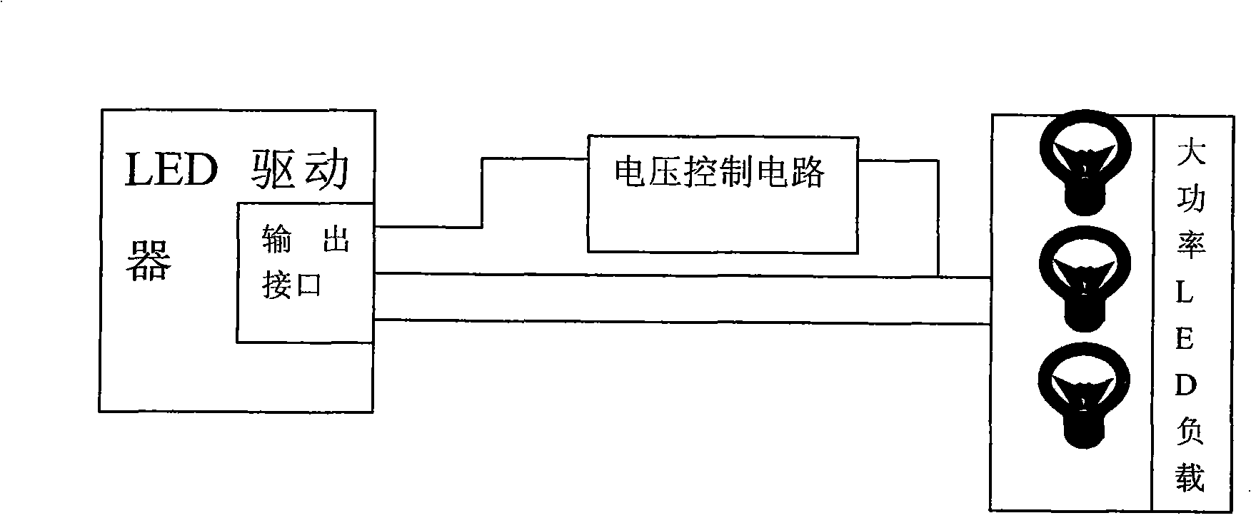 Three-wire system high-power LED driver