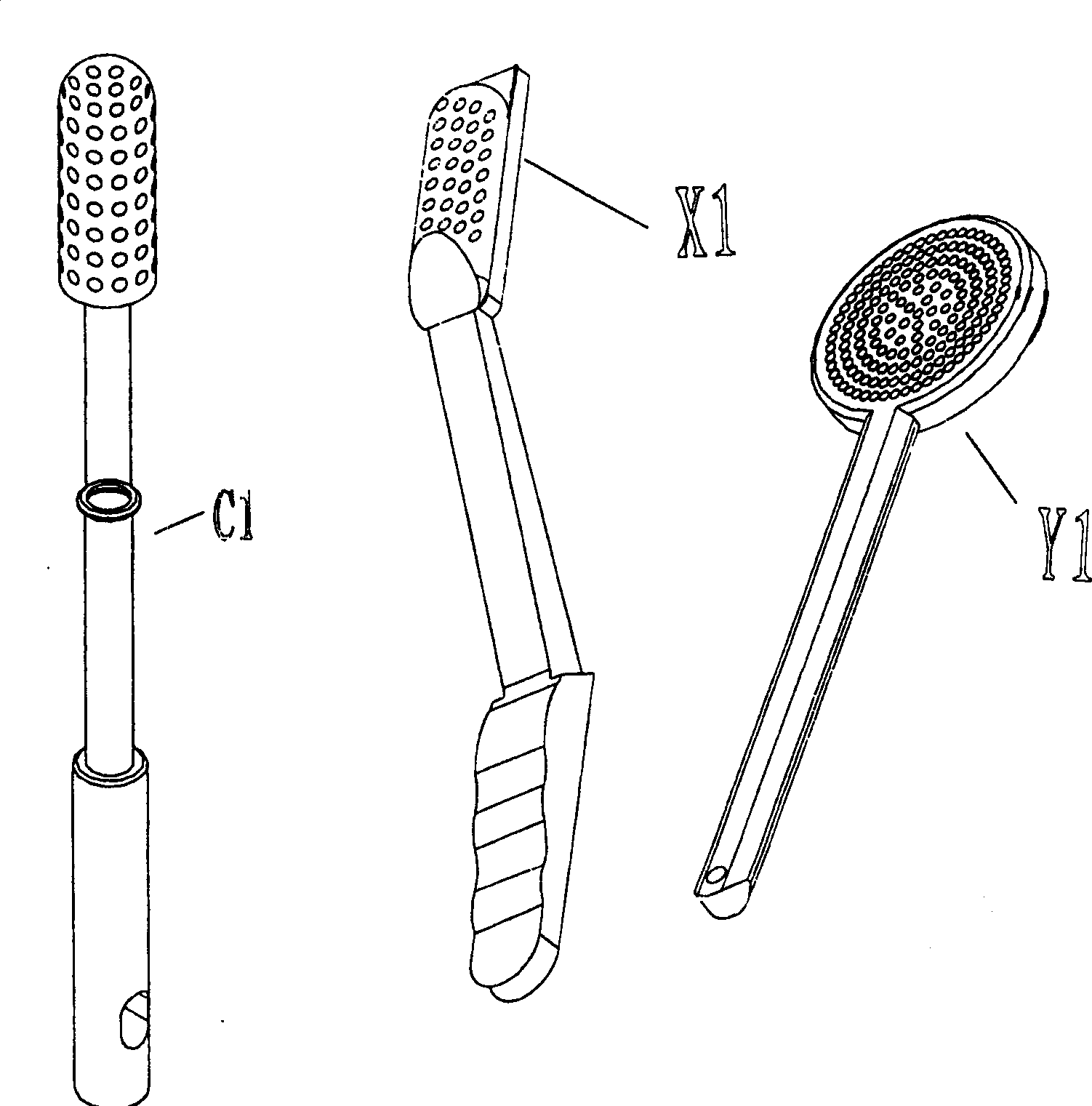 Hair brush work bench with interchangeable bayonet