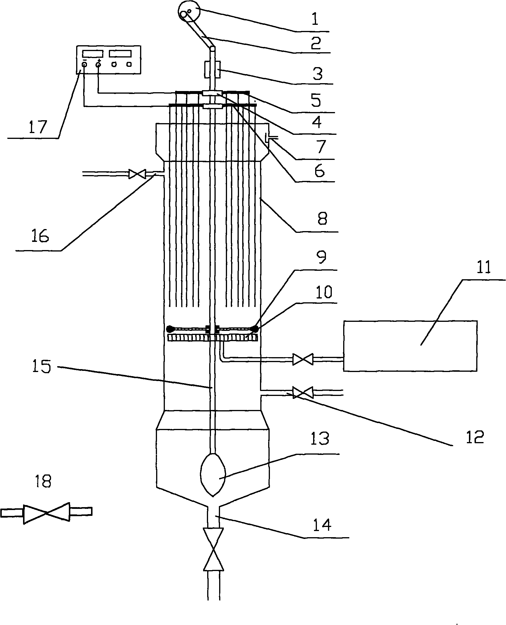 Air-assisted electro-coagulation algae water separation device and using method thereof