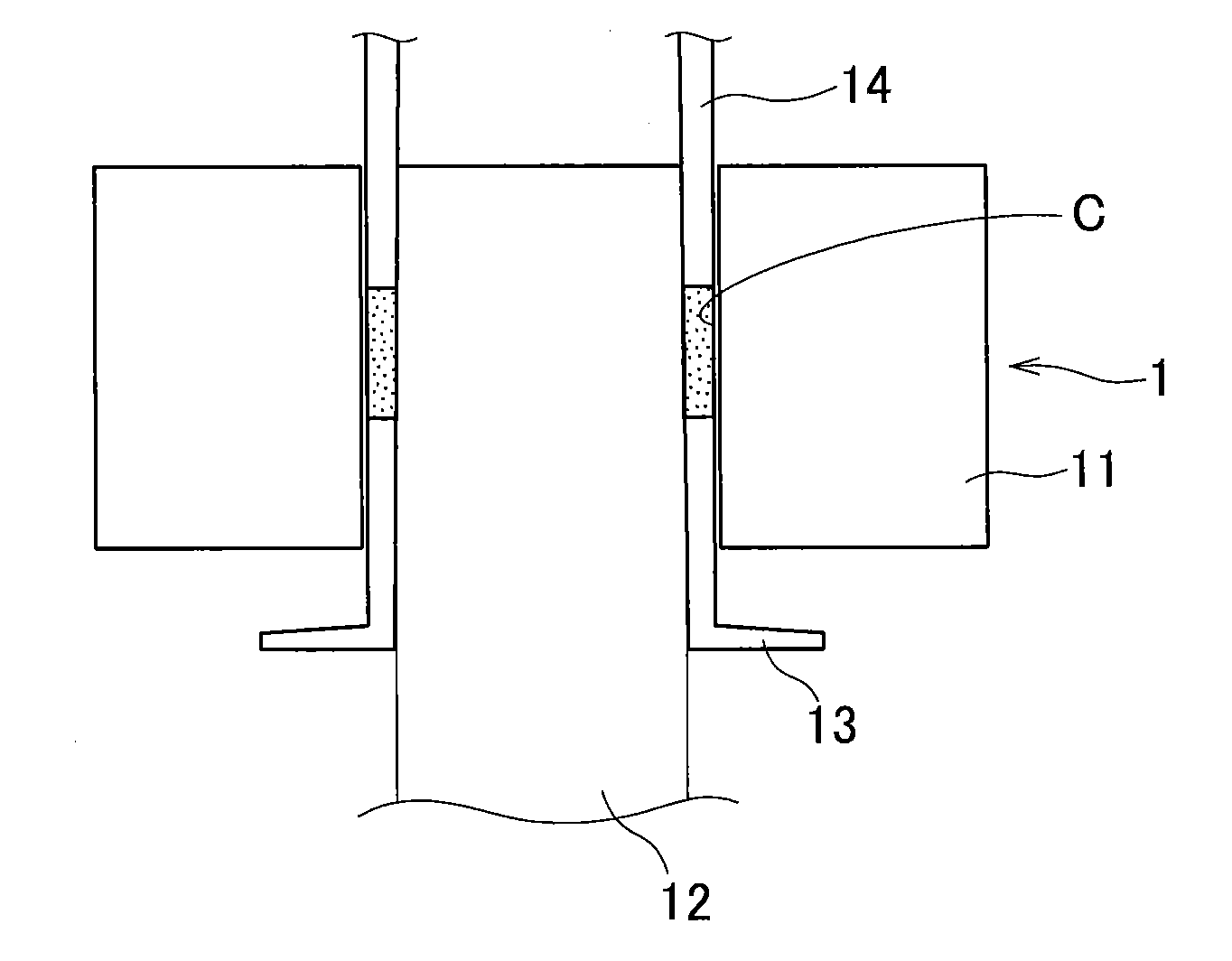 Case-integrated bonded magnet and production method for same