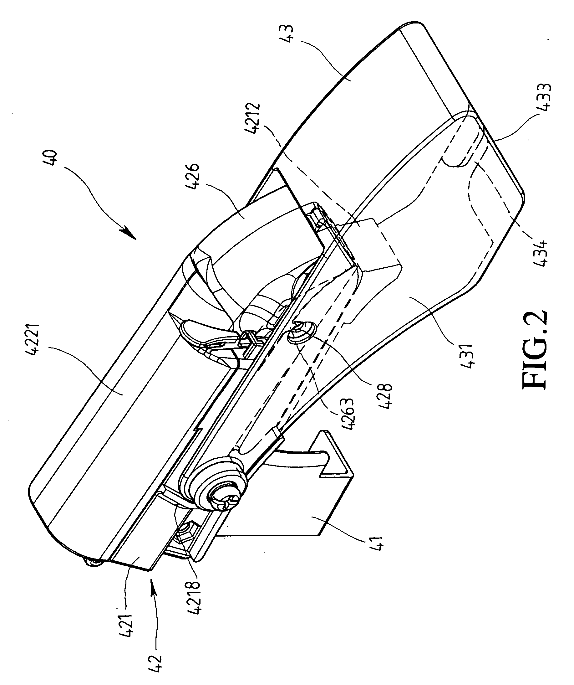 Laser guiding device for tile cutting machine