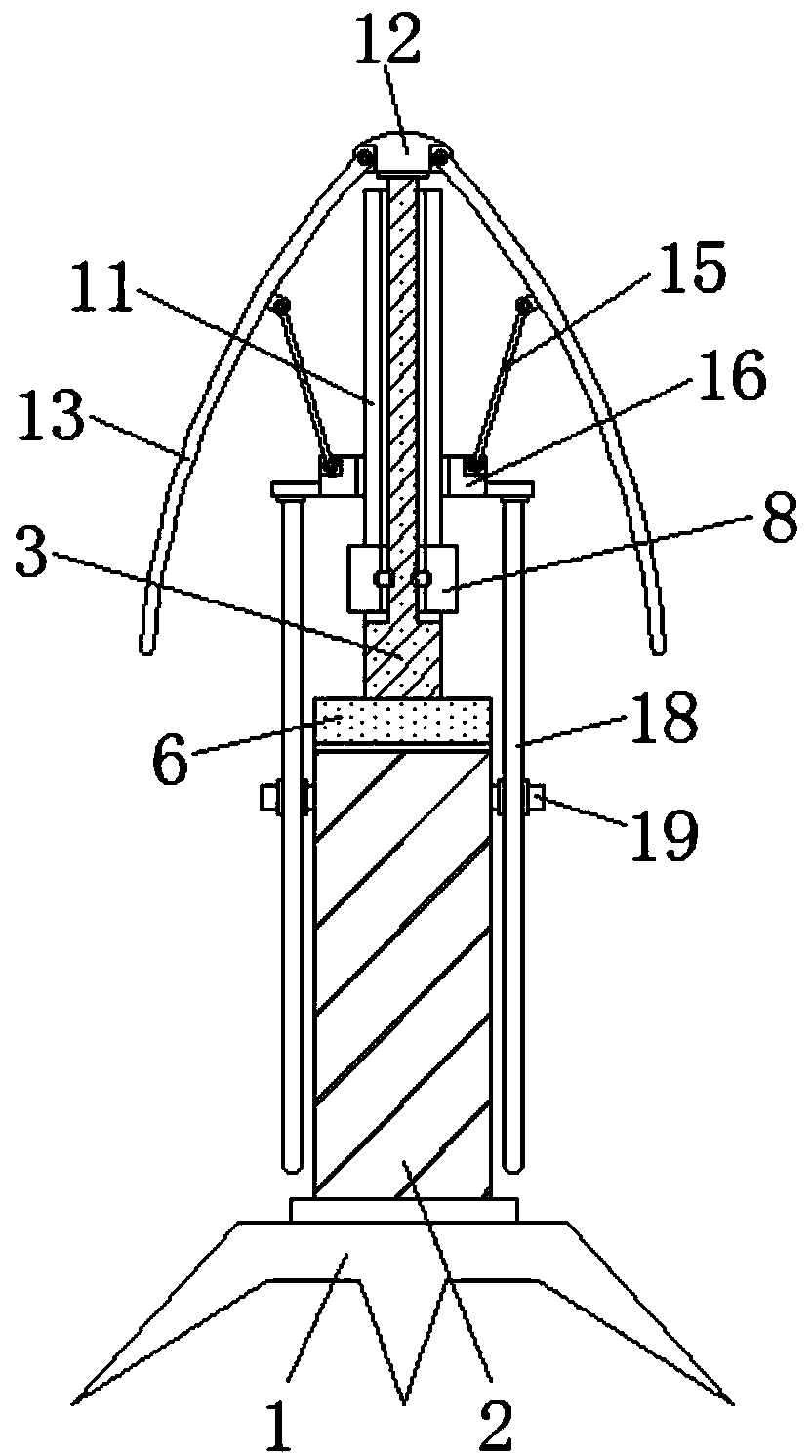 Supporting device for tunnel construction
