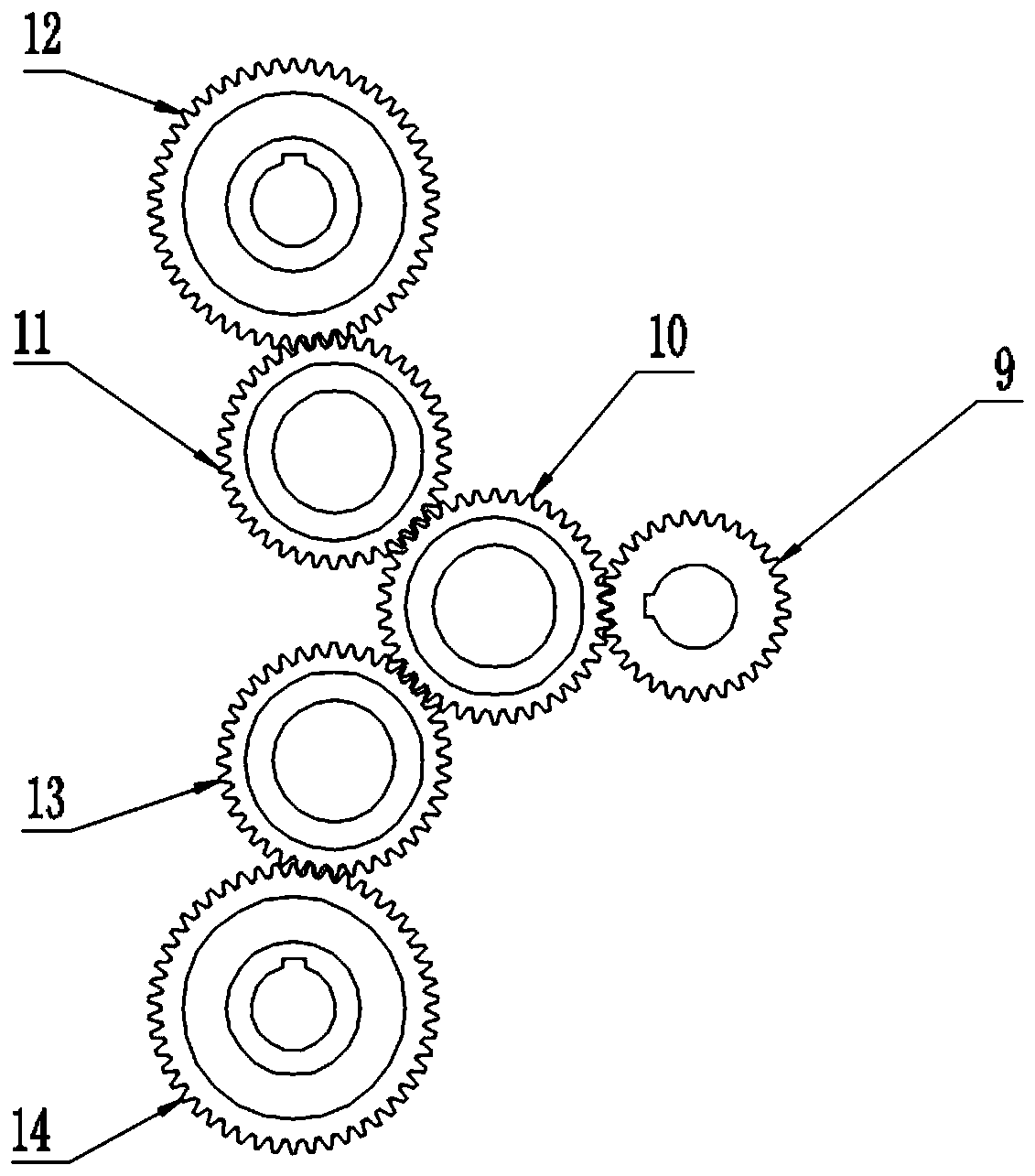 Rice huller for stripping rice husks off by applying differential gear