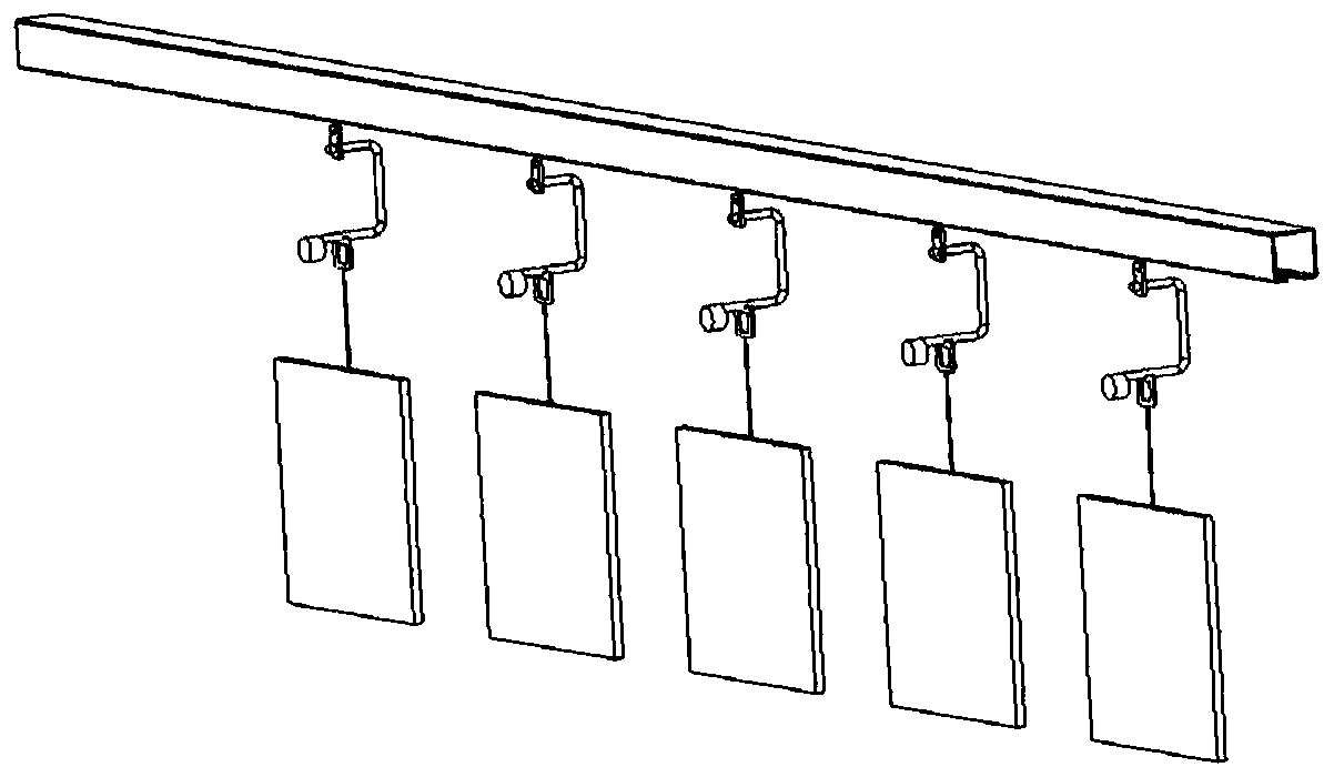 Powder coating device for wooden workpiece, powder coating system and powder coating method