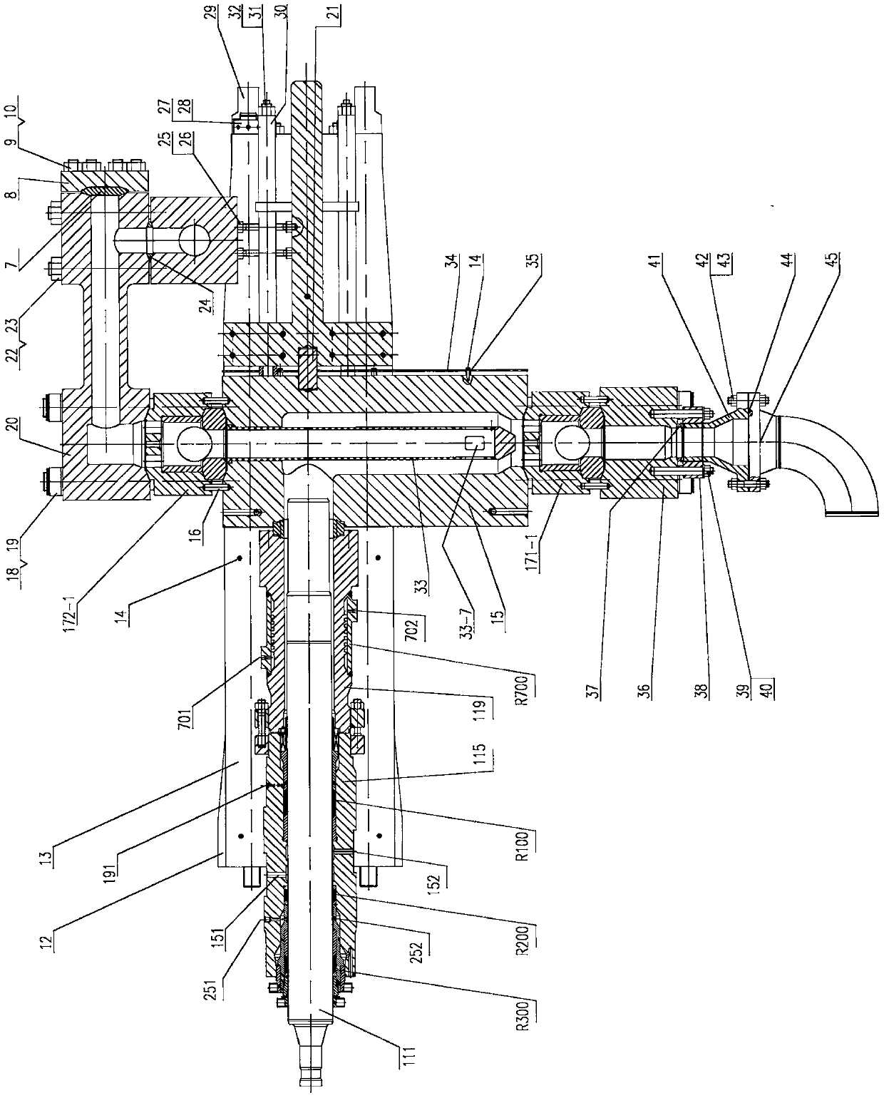 Three-filler type reciprocating seal using pressurizing middle flushing cavity and reciprocating pump thereof