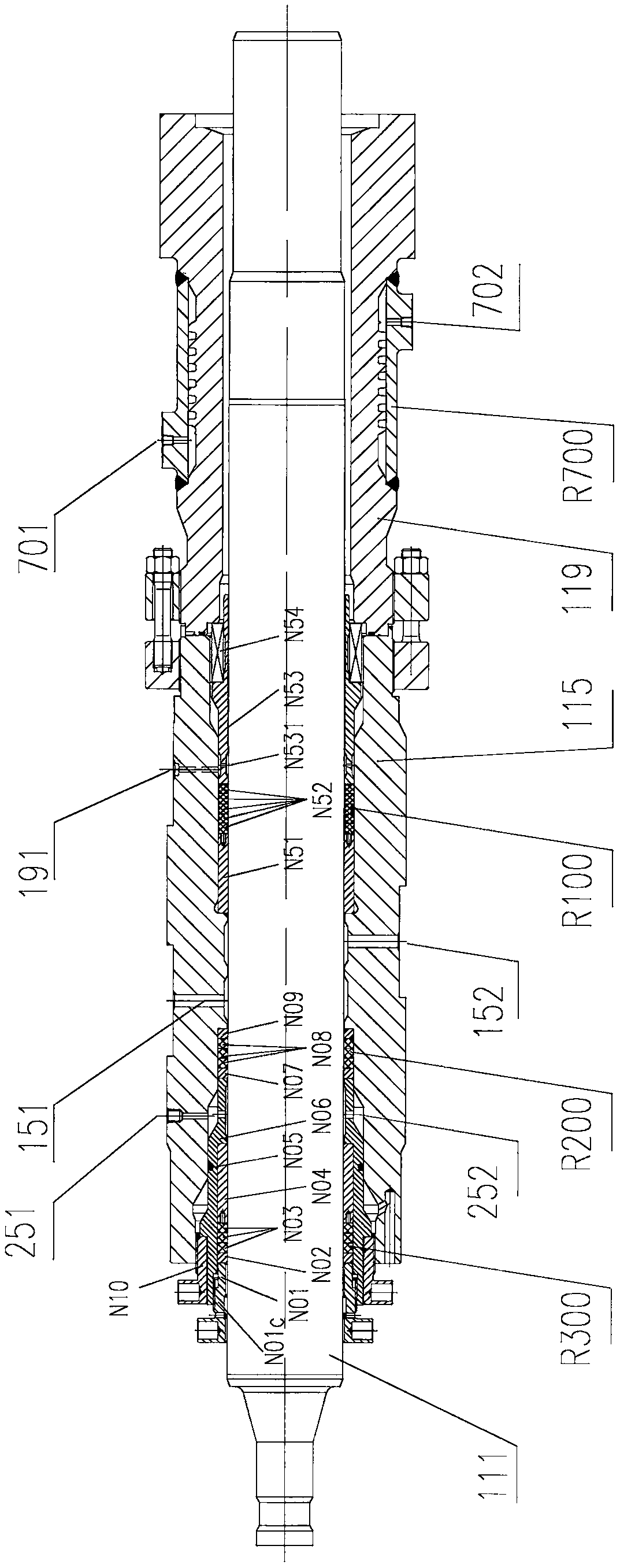 Three-filler type reciprocating seal using pressurizing middle flushing cavity and reciprocating pump thereof