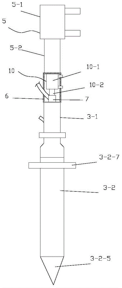 Air spray explosion type soil deep loosening and deep application device